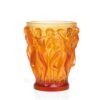 Lalique Bacchantes Vase Numbered Edition Amber