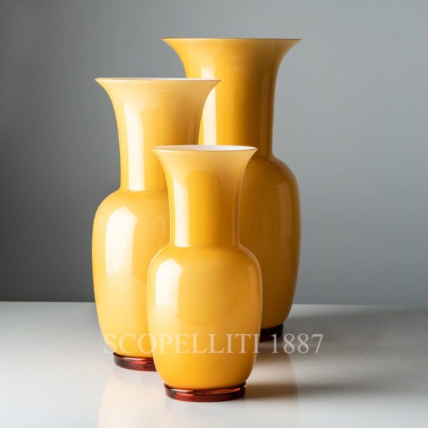 venini vase opalino new color amber