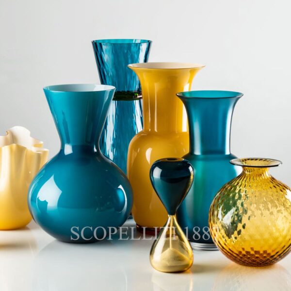 venini vase fazzoletto new color amber