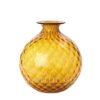 Venini Monofiore Balloton Vase medium amber NEW