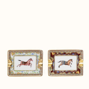 hermes set of 2 mini ashtrays gift set cheval d orient suite