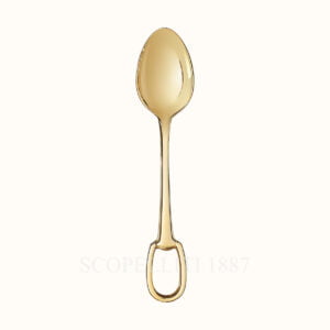 hermes coffee spoon grand attelage gold plated