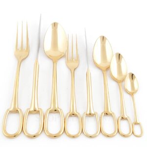 hermes attelage gold cutlery