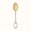 Hermes Dessert spoon Grand Attelage Gold-plated