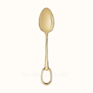 hermes dessert spoon grand attelage gold plated