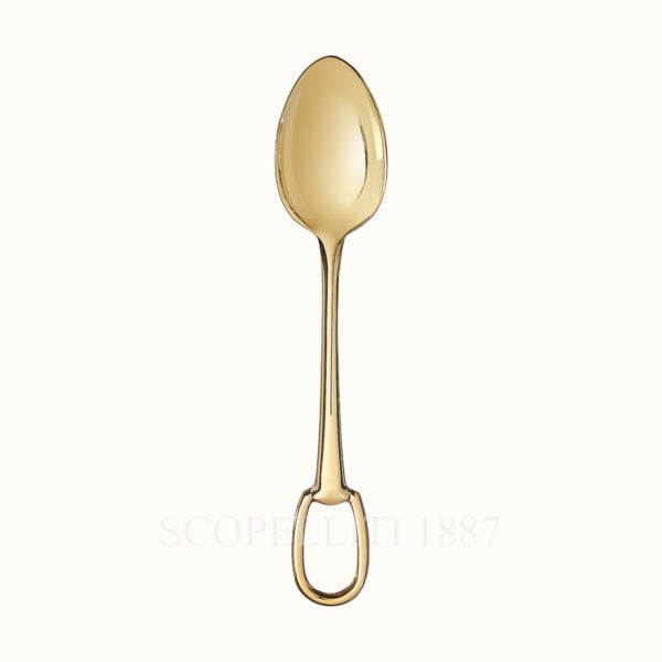 hermes dinner spoon grand attelage gold plated