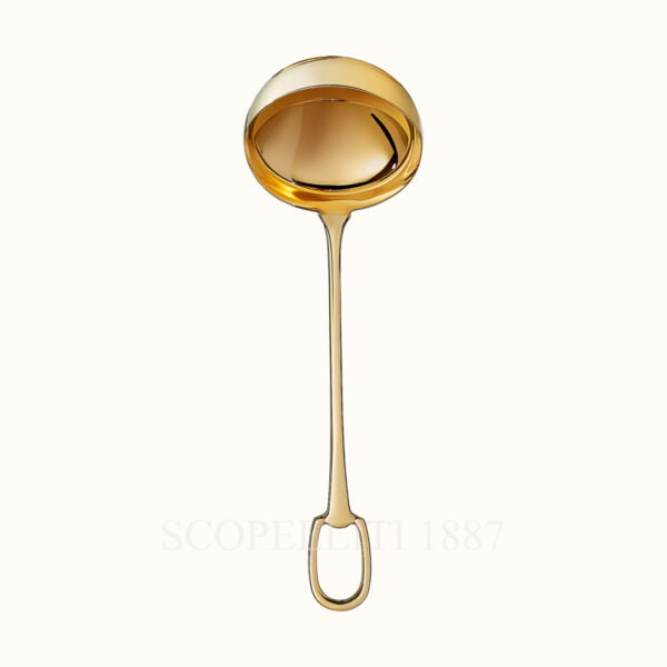 hermes ladle grand attelage gold plated