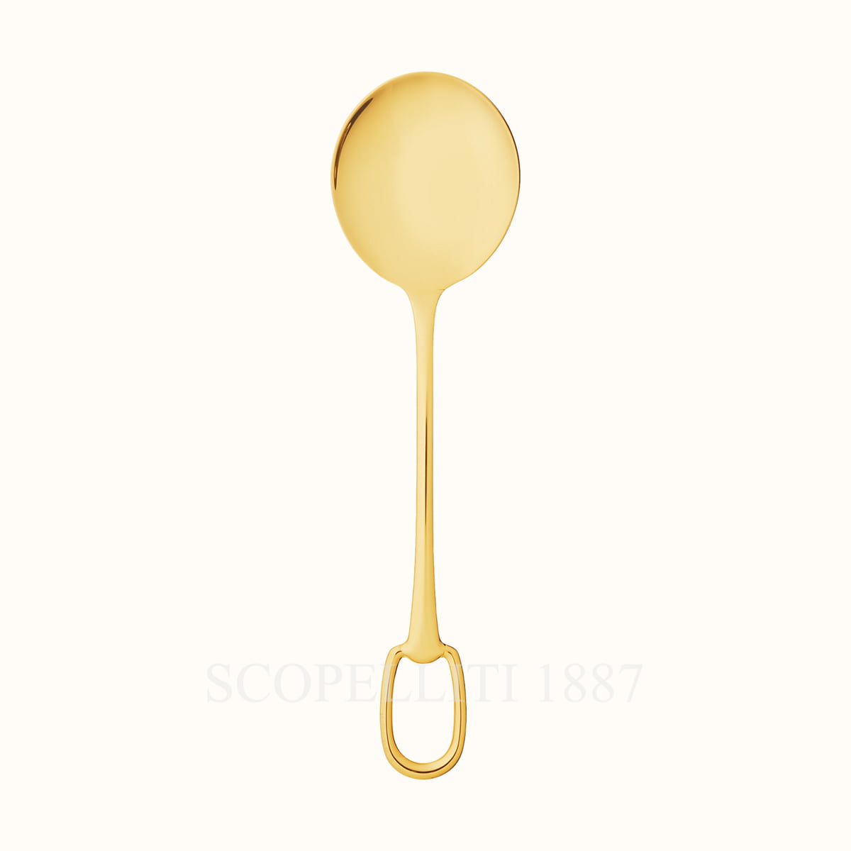 gold plated hermes spoons