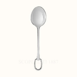 hermes serving spoon attelage silver plated