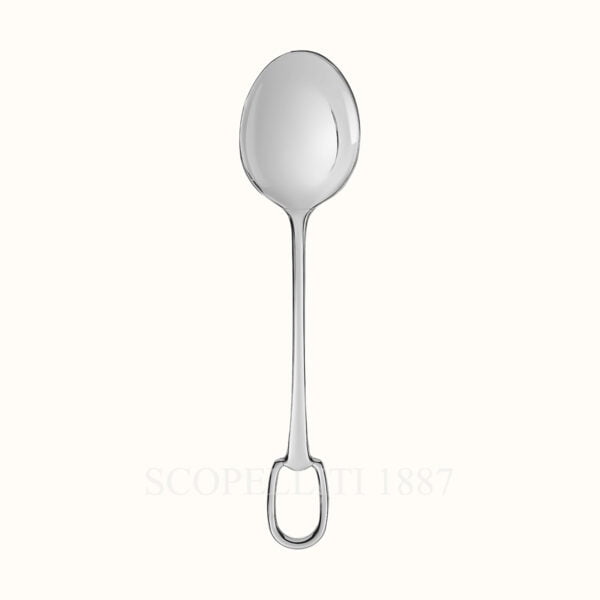 hermes serving spoon attelage silver plated