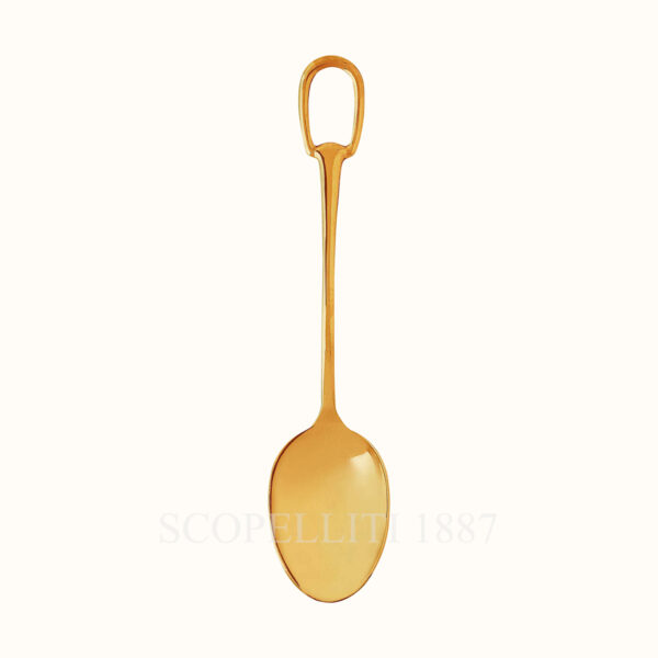 hermes serving spoon grand attelage gold plated 01