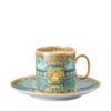 Versace Coffee Cup and Saucer Scala del Palazzo Green
