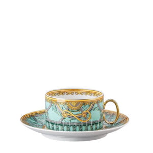 versace tea cup and saucer scala del palazzo green