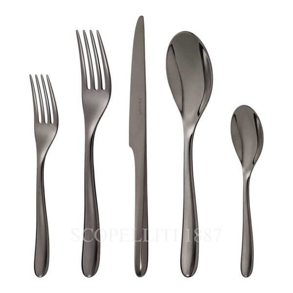 black christofle coloured cutlery l ame