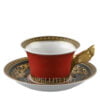 Versace Tea Cup and Saucer Medusa Red