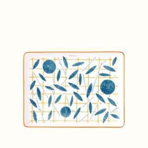 hermes a walk in the garden small tray 16×12 cm