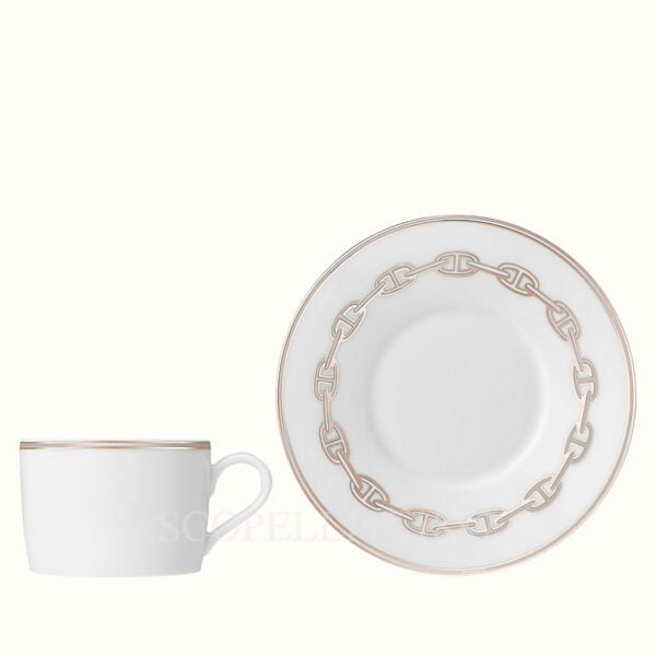 hermes chaine d ancre platine tea cup and saucer 02