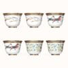 Hermès gift set of 6 small cups (n°1 to n°3) Cheval d’Orient