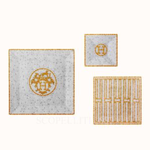 hermes mosaique au 24 or gift set of 3 square plates (n1 to n3)