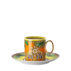 versace jungle animalier coffee cup and saucer