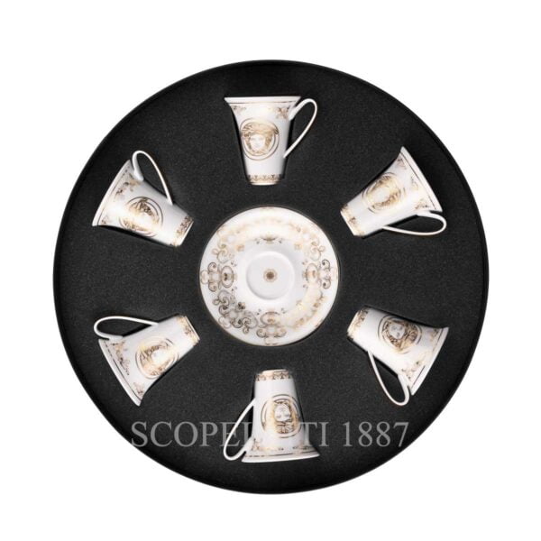 versace gift set of 6 espresso cups and saucers medusa gala