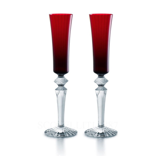 baccarat flute champagne mille nuits flutissimo red