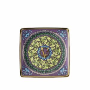 versace barocco mosaic small square dish 12 cm