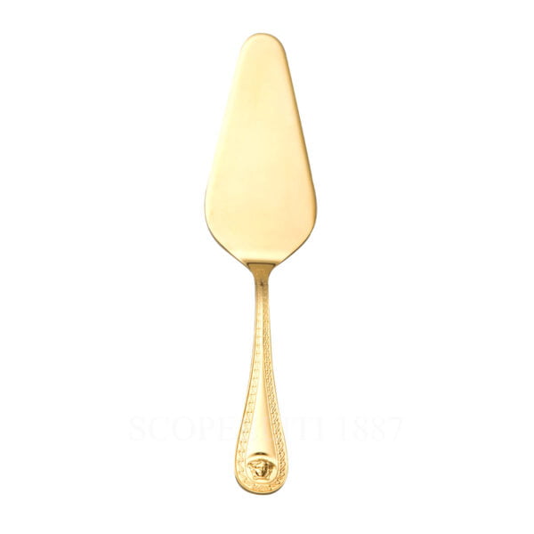 versace medusa cutlery gold plated cake shovel