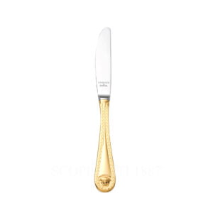 versace medusa cutlery gold plated dessert knife