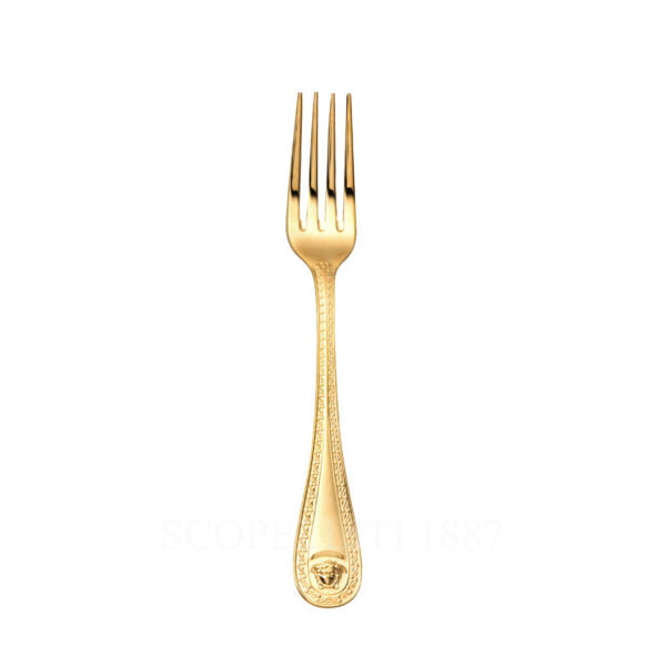 versace medusa cutlery gold plated dinner fork
