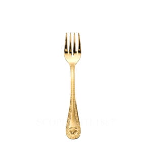 versace medusa cutlery gold plated fish fork