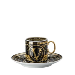 versace virtus gala black espresso cup and saucer