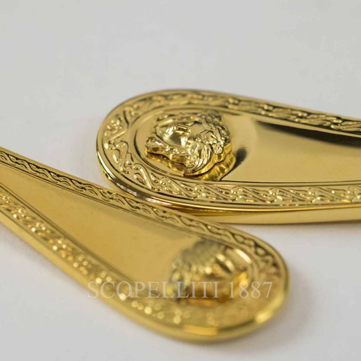 versace medusa cutlery gold plated set