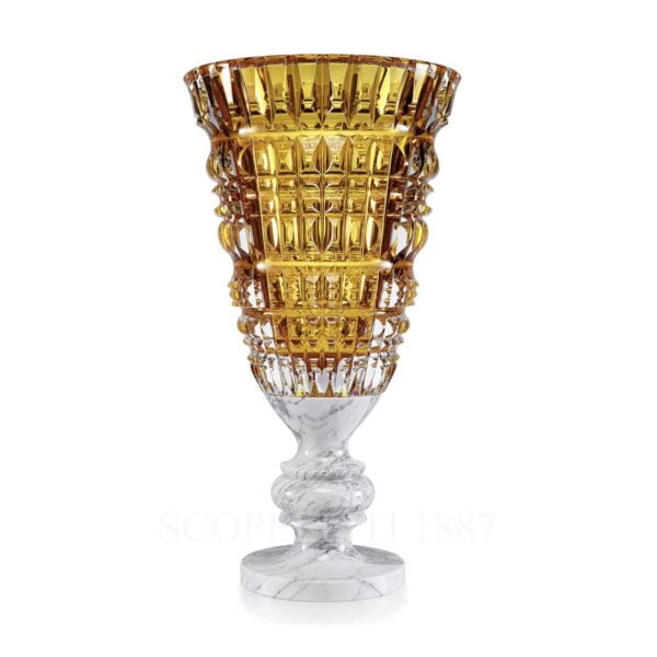 baccarat antique vase amber limited edition