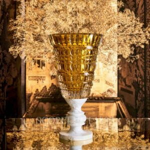 baccarat antique vase amber limited edition