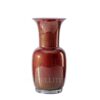 Venini Opalino Vase Large Ox Blood Red with gold leaf 706.24 NEW