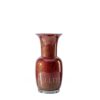 Venini Opalino Vase Small Ox Blood Red with gold leaf 706.38 NEW
