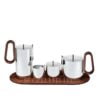Puiforcat 4 Piece Tea Coffee Set Phi Silver Plated with Tray