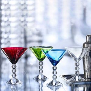 baccarat vega martini coloured glasses