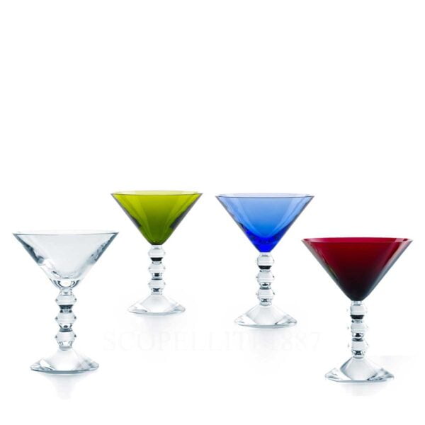 baccarat vega martini coloured glasses