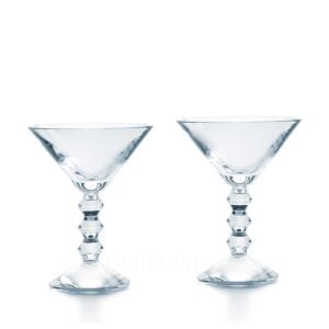 baccarat vega set of 2 martini glasses