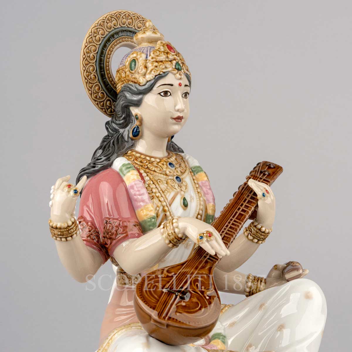 lladro goddess saraswati figurine