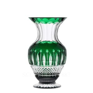 saint louis tommy green crystal vase