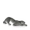 Lalique Zeila Panther Sculpture Small Grey