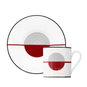 puiforcat initials coffee cup and saucer cercles