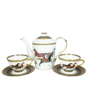 hermes cheval dorient teapot and tea cups