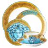 New Versace Medusa Amplified Blue Coin 5 Piece place Setting