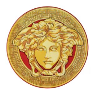 versace medusa amplified golden coin christmas plate