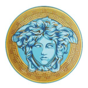 versace medusa amplified presentation plate blue coin