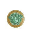 NEW Versace Bread Plate Medusa Amplified Green Coin
